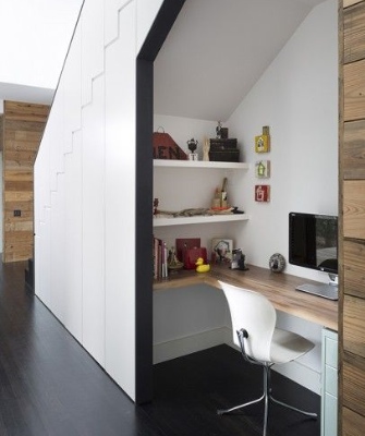 Home office designs - Cupboard under the stairs
