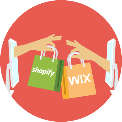 shopify vs wix section