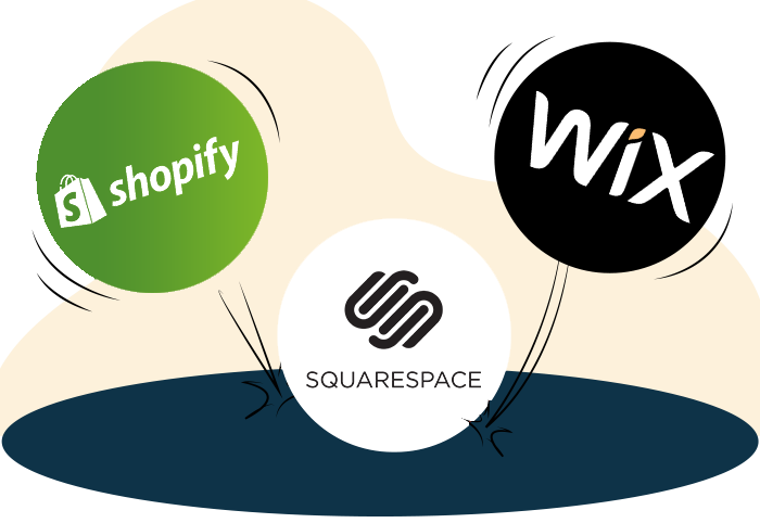 Shopify vs Wix vs Squarespace  section