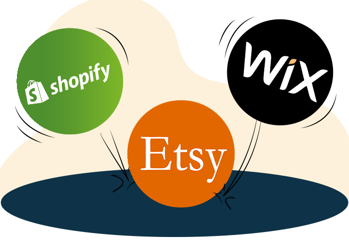 Shopify vs Wix vs Etsy  section