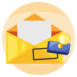 All of the mail received is picked up, signed for, and stored securely.  icon