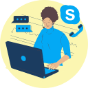 Examples of Free VoIP Services - skype - icon